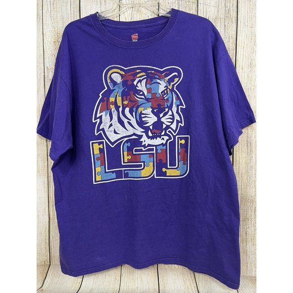 LSU Tigers Graphic T-Shirt Men Sz XL Colorful Short Sleeves Louisiana State Univ - Picture 2 of 6